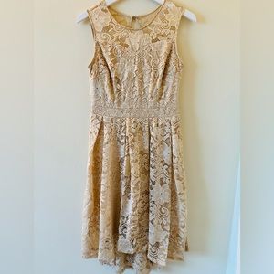 Beige Lace Dress